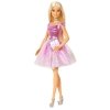 Lalka BARBIE Urodzinowa w brokatowej sukience z prezentem Mattel GDJ36